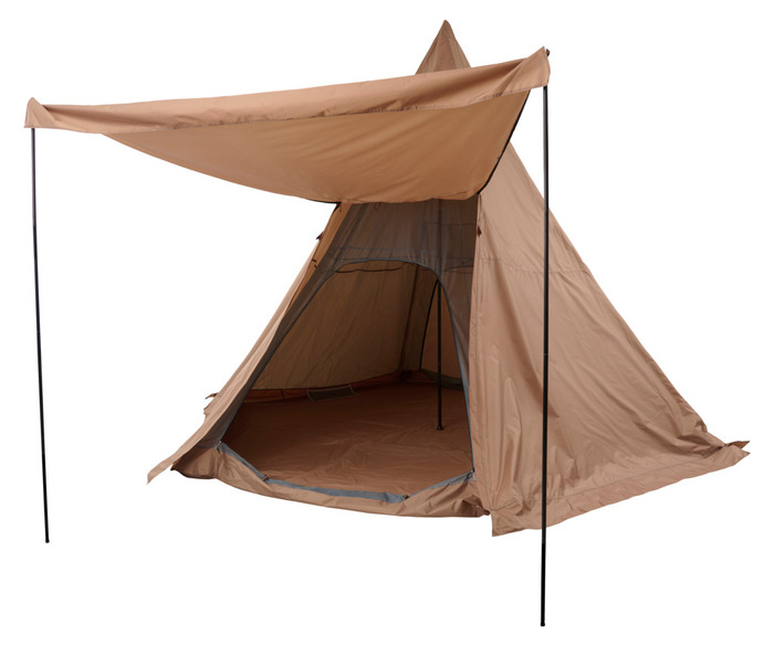 Tipitelt 6 personer beige 450 x 390 cm - Outfit